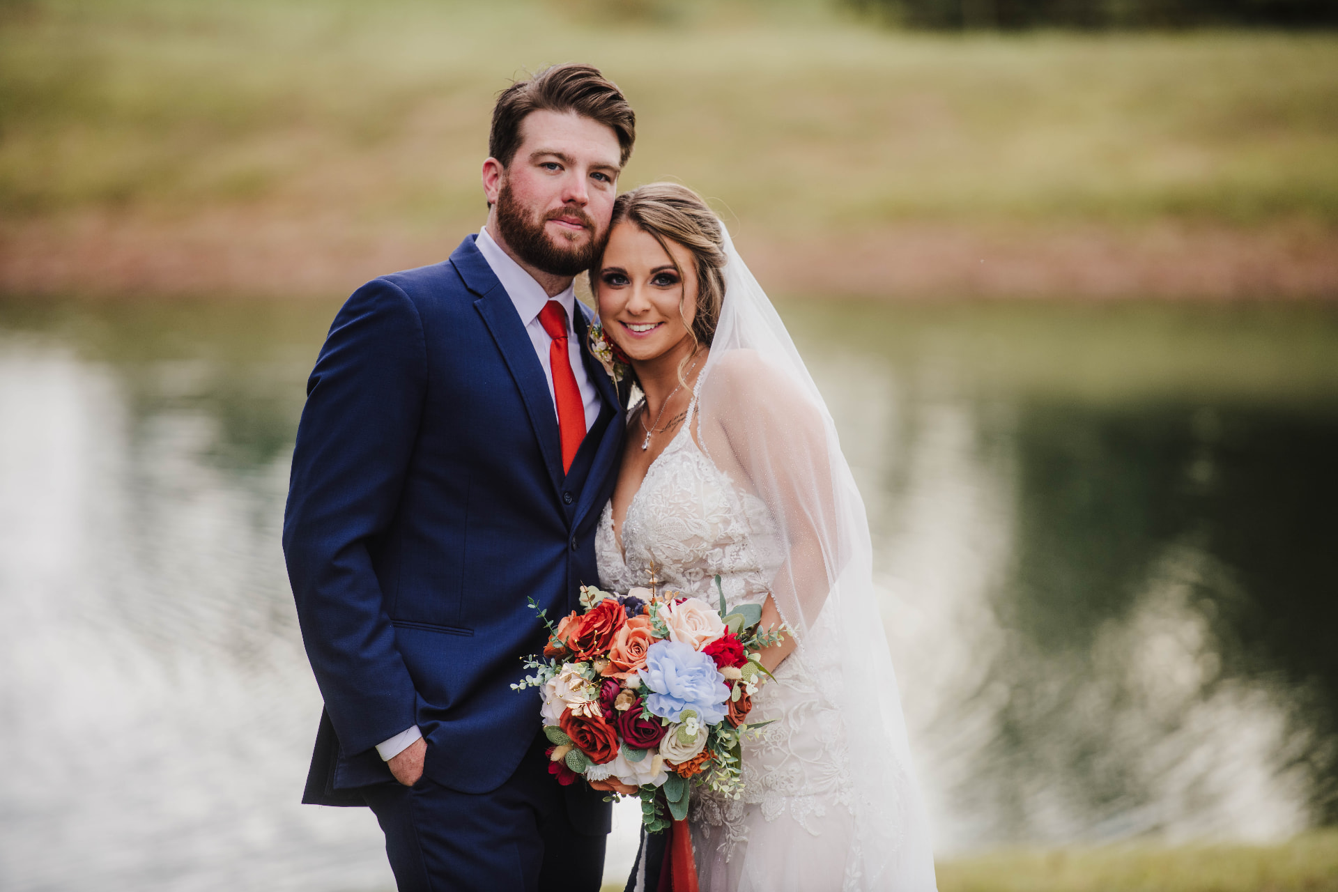 The owner of Lindley's Lawn and Landscape with his wife