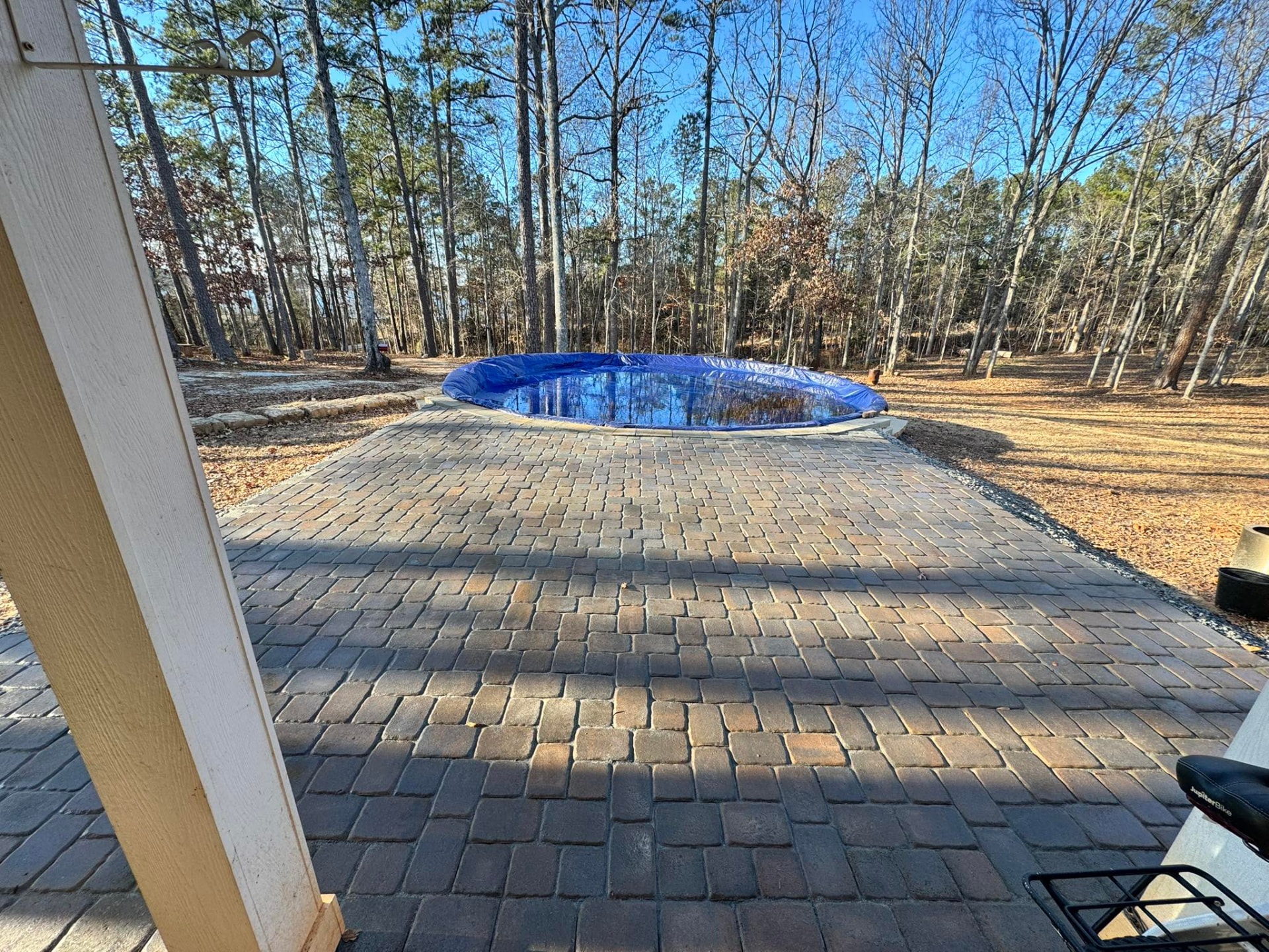 Paver pool deck.
